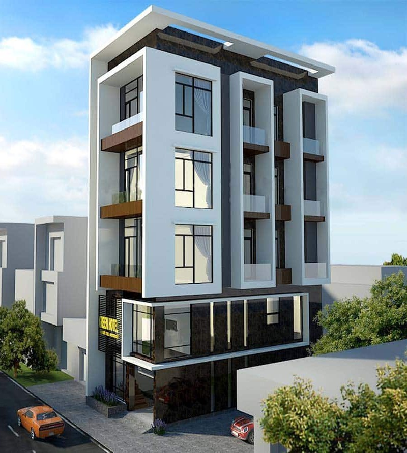 thiết kế mặt tiền khách sạn